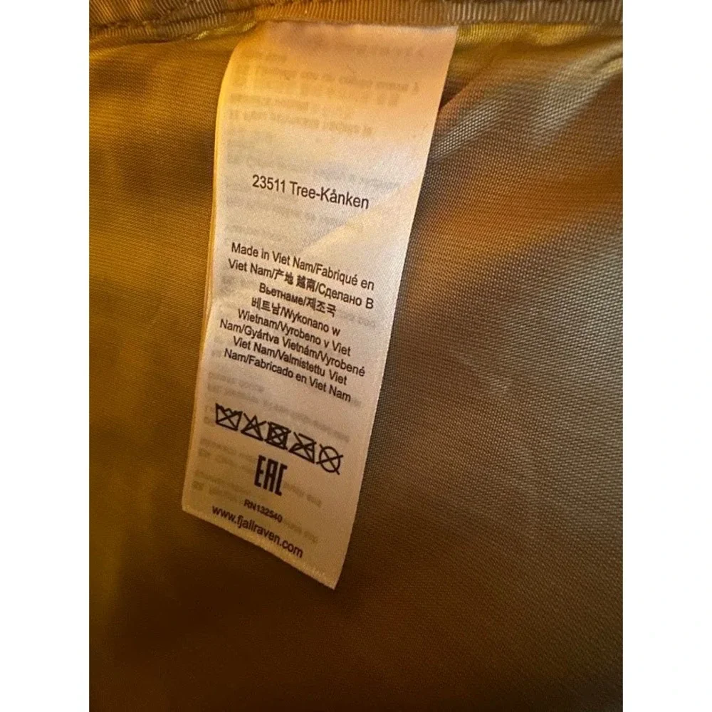 Fjallraven Tree-Kanken Backpack Bag Unisex Yellow Sustainable Eco-Friendly Bag